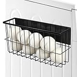 Picowe Extra Large Dryer Ball Organizer Magnetic Storage Bin, Magnetic Basket Dryer Ball Holder for Laundry Room Organization and Storage to Hold 10 Plus Dryer Balls, Without Balls (Black, XL )