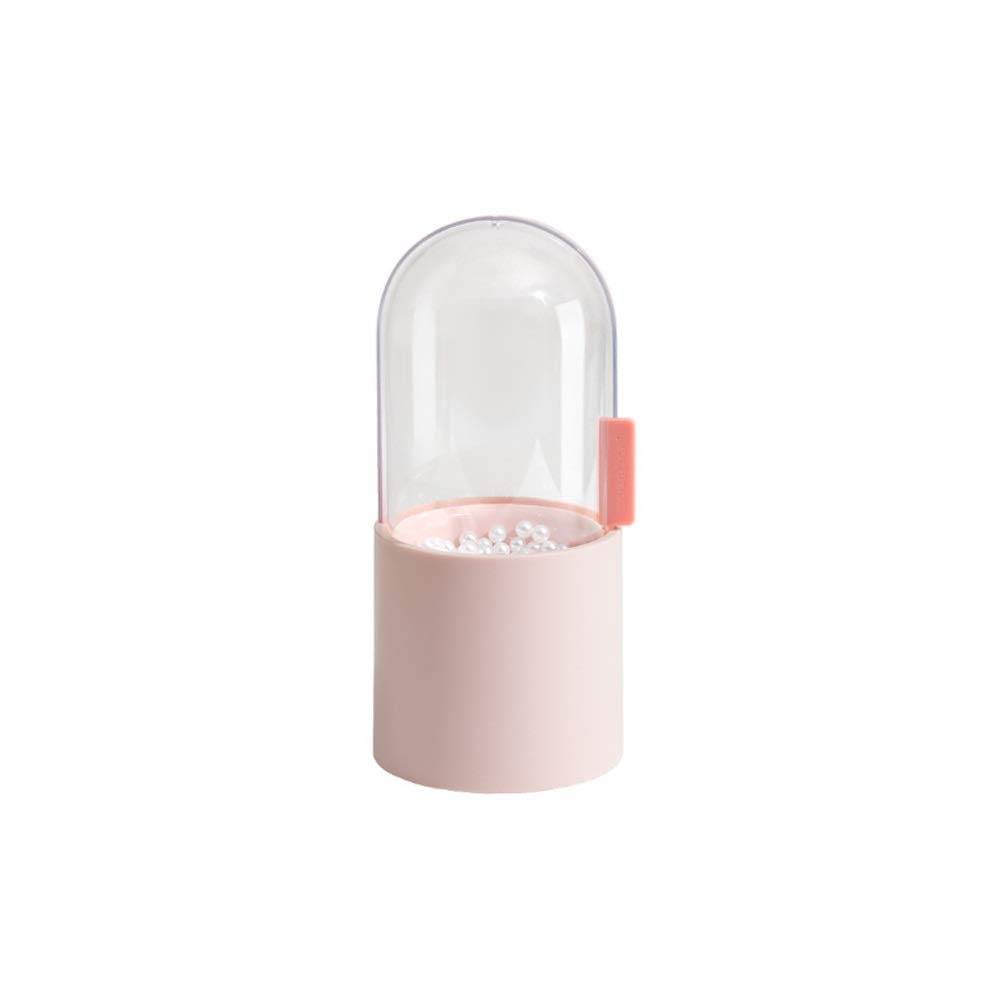 Boîte de rangement maquillage transparente avec perles pour pinceaux