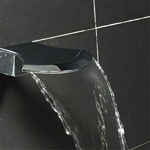 Colonne de douche chromée 12 pouces avec mitigeur et bec cascade pour baignoire