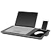 LapGear Home Office Lap Desk Extra Wide - Silver Carbon (Fits up to 17" Laptop)
