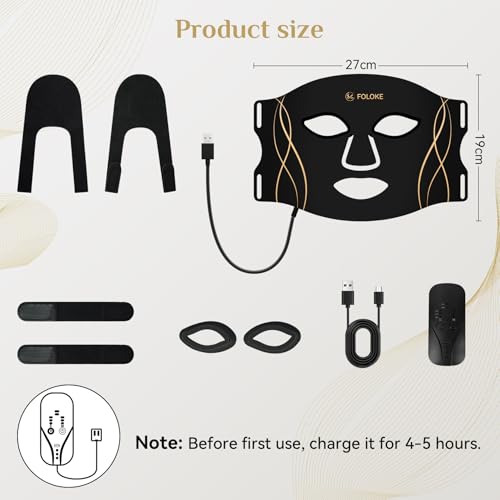 Image of LED Light Therapy Mask Skin Care Mask, LED Red 630±5nm & NIR 830nm Wavelength for Home Use