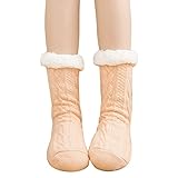 FASLOLSDP Heiz Socken Für Frauen Feste gestrickte Slip verdicken warme Winterstiefel Socken Haushaltssocken Socken Häkeln