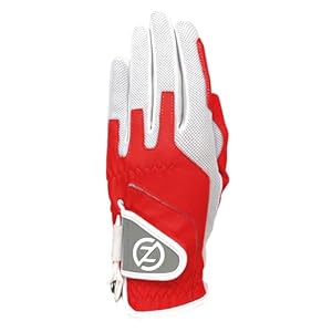Zero Friction Damen Kompressions-Passform Linke Hand Golfhandschuh, Rot
