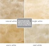 JXLOULAN Faux Schaffell Teppich Beige 50x80 cm, Weicher Flauschiger Longhair Fell Lammfellimitat Teppich für Wohnzimmer Deko Stühle Sofa Schlafzimmer