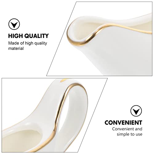Osaladi Ceramic Gravy Boat Ceramic Creamer Pitcher Gravy Sauce Boat Sauce Cup Milk Creamer Jug Ceramic Sauce Containers Kitchen Supplies #TOP7
