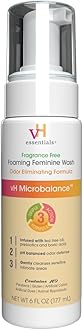 Foaming Feminine Wash - Fragrance Free - Ph Balanced, Hypoallergenic, Prebiotics, Natural Botanical Extracts and Vitamins - Odor Eliminating Formula - 6 Fl Oz