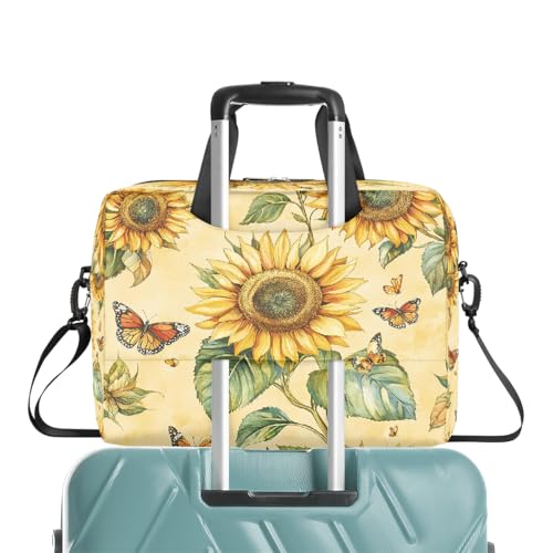 Maletín para portátil con diseño de mariposas y girasoles 15.6" miniatura 7