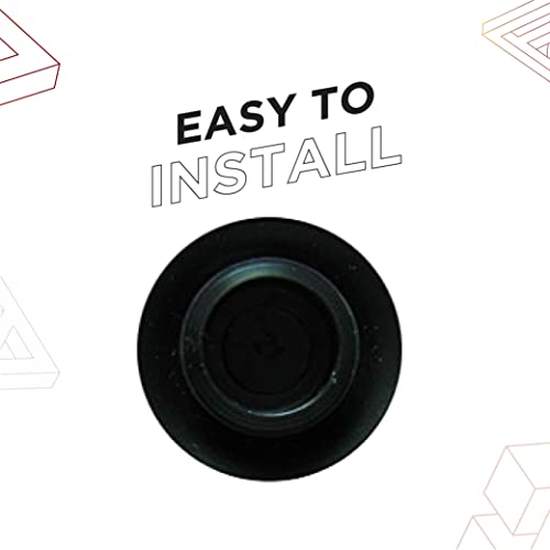 Image of 4 Pack 1 Inch Flush Mount Black Plastic Body and Sheet Metal Hole Plug, Button Plugs with Flush-Type Heads for Plugging Holes in Automobile Bodies, Tanks, Refrigeration Units
