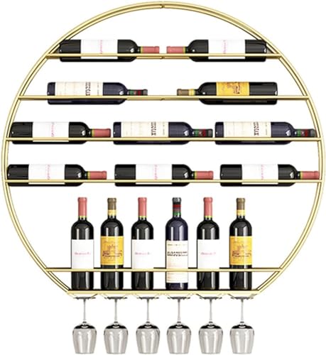 Support mural industriel suspendu rond pour bouteilles de vin - 2