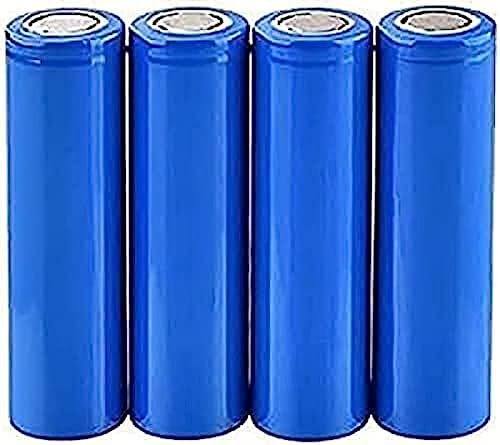   4 baterías Recargables de 3,7 V y 2200 mAh, Capacidad Completa, Baja autodescarga, 1200 ciclos, baterías de Larga duración para Linterna LED