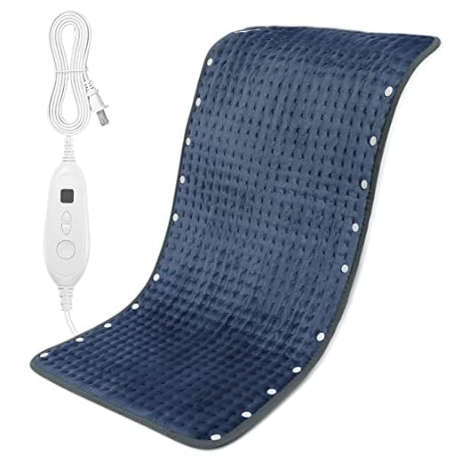 DAILYLIFE Heating Pad, 17"x33" Electric Heated Foot Warmer, UL Certified with Overheating Protection | 6 Heating Settings | Auto-Off | Machine Washable, Deep Blue