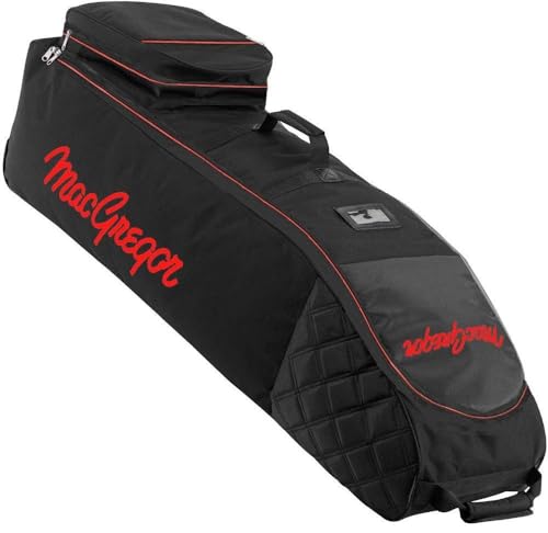 MACGREGOR   VIP Deluxe Golf Travel Cover, Funda de Viaje para Golf con Ruedas MacGregor VIP Deluxe, Color Negro y Rojo Hombre, Schwarz/Rot, Einheitsgröße   MACTC003 BR