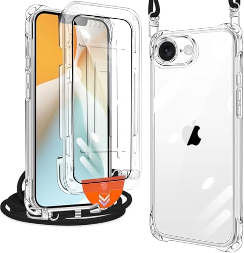 Amazon.co.jp: xiusiteli iPhone 16E/17E 用 ケース クリア ショルダー