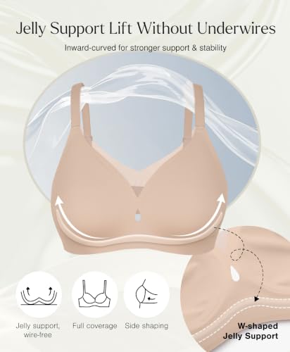 Image of Popilush Womens Wireless Push Up Bra Comfortable Supportive Everyday Bra