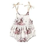 Baby Girl Vintage Easter Onesie Bubble Romper Halter Jumpsuit Sleeveless Bodysuit Cute Newborn Bunny...