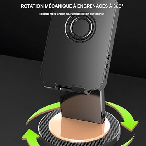 Enceinte à induction sans fil stéréo avec support téléphone portable anti-dérapant