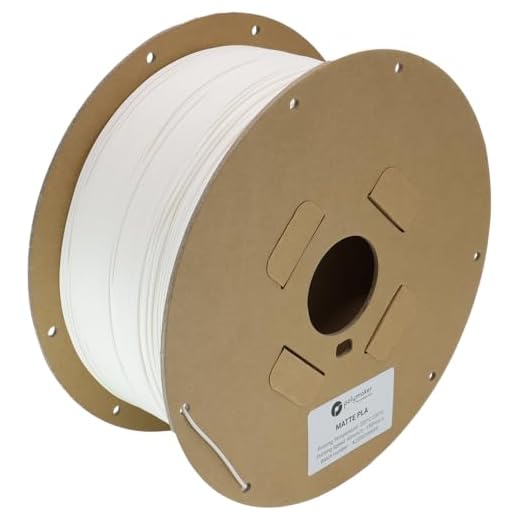 Polymaker Matte PLA for Production 1.75mm 2.5kg White, 1.75mm 3D Printer PLA Filament 2.5kg, Cost Effective Large Spool for Heavy 3D Printing Users