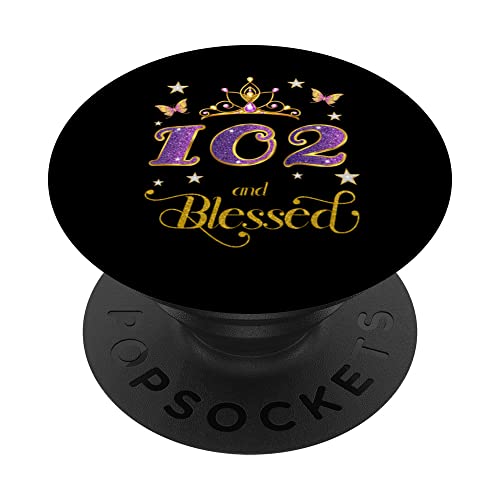 102 y Beato 102 Años Cumpleaños 102 PopSockets PopGrip Intercambiable