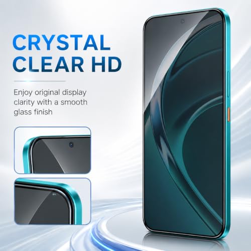 Image of FIRST MART Tempered Glass Screen Protector for Realme P4s 5G - Full-Glue Screen Guard, 3D Edge to Edge, HD Clear, Bubble-Free, Case-Friendly, Black, Pack of 2
