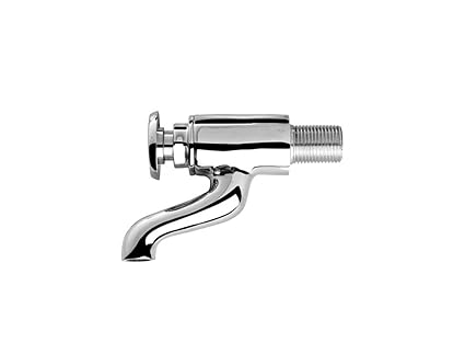 Viking Brass Push Cock Thread Size 15mm (1/2 - ?), Outer, Polished CP Finish - Durable and Stylish, Leak-Proof Design