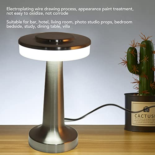 Lámpara de mesa portátil LED metálica con sensor táctil miniatura 3