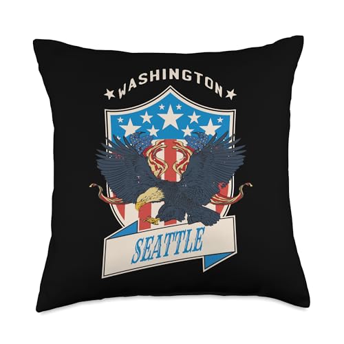 Wowtastic! Seattle City National Washington Day Throw Pillow, 18x18, Multicolor