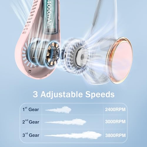 Ventilador personal sin aspas de diseño exclusivo recargable con iluminación LED 5