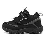 Voovix Kinder Wanderschuhe Jungen Trekkingschuhe Mädchen Atmungsaktiv Sneaker für Outdoor Black grey31