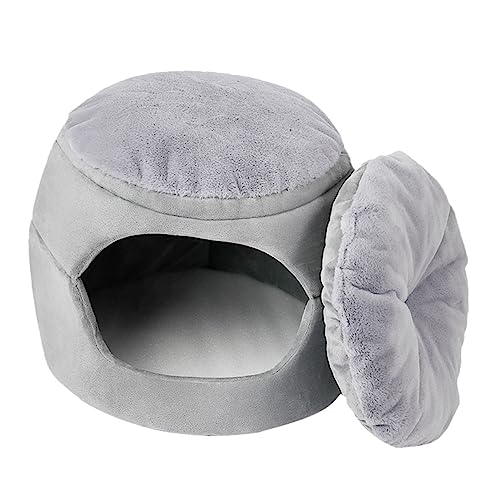 Hohopeti Cozy Cat Nest Sofa Winter Cotton Pet Dog Sofa Foldable Warm Cat Bed for Indoor Use