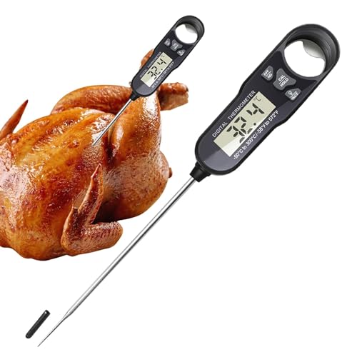 Termómetro De Alimentos – Termómetro De Carne Instantáneo Digital, Probador De Temperatura De Cocción | Sonda De Temperatura De Carne, Termómetro De Alimentos De Cocina Impermeable Para La Cocina