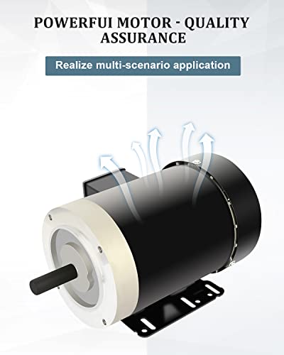 Electric Motor 1Hp 1725 Rpm General Purpose Three Phase Motor 56C Frame 5/8" Shaft Diameter Rolled Steel Shell 60Hz 230V/460V Tefc #TOP4