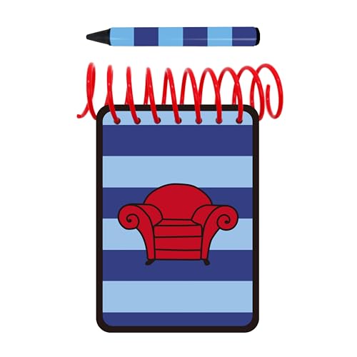 ASVP Shop Handy Dandy JOSH Notebook With 1 Black Blue Striped Crayon