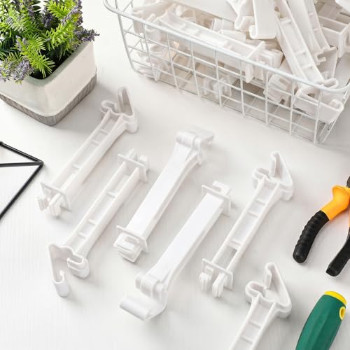 Image of Pangda 100 Pcs 5 inch Snap Type Insulator Electric Fence T Post Insulators Extended Snug Fitting T Post Electric Fence Wire Clips for Agricultural and Ranchers (White)