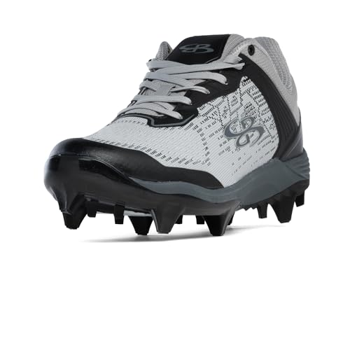 Boombah Viper Pureknit Men's Molded Cleat - Smoke - Multiple Color Options - Multiple Sizes