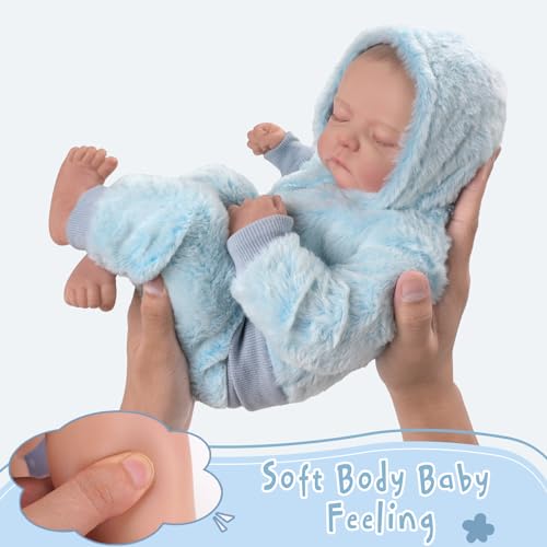 BABESIDE Lebensechte Reborn-Babypuppen Junge 20 Zoll Realistische Neugeborene Lebensechte Bewegliche Puppe für Kinder Weicher Stoffkörper mit Kleidung und Spielzeug, Geschenk für Kinder ab 3 Jahren – Bild 3