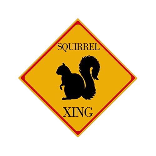 Caution Squirrel Xing Crossing ���^���T�C�� �C�G���[ �S�� �A���~�j�E�� �u���L�Ŕ� Beware of Danger Animals �N���X�T�C�� �ʔ����Ǐ���� ����&���O �X�g���[�g�t�@�[�� �n���M���O�|�X�^�[ 12x