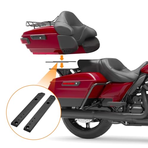 Kit de Placa Montaje Reposicionador de Maleta Trasera Ajustable Dasen para Harley Touring y Trikes (2014-2025), Color Negro miniatura 3