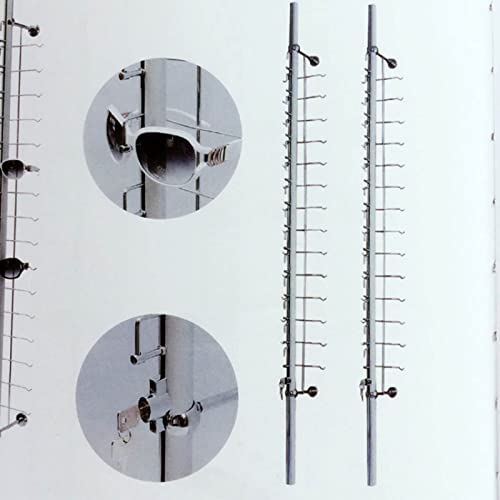 Organizador de almacenamiento de gafas de pared con cerradura y puerta de vidrio templado para tienda óptica, soporte de exhibición de gafas de sol