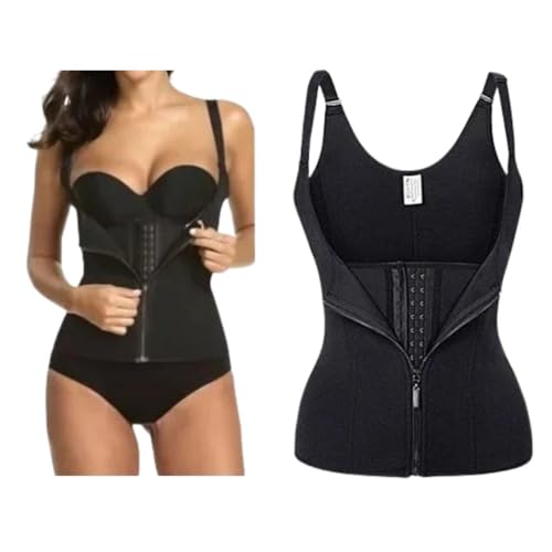 Cinta Modeladora Dupla De Compressão Redutor Ziper Abdominal Trincado Redutora Feminina Premium Quei