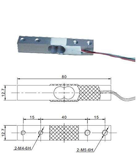 Stemedu Load Cell 5KG Amplifier HX711 24 Bit Precision A/D Module Pressure Weighing Sensor, Portable Kitchen Scale Digital Weight Sensor AD Module for Arduino Raspberry Pi