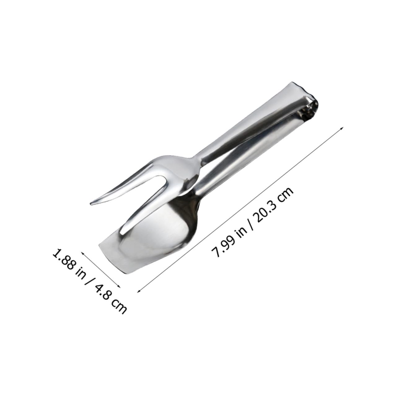 Pinza da Cucina per Pane in Acciaio Inox, Set 2 Pezzi | Leggera, Presa Sicura, Manico Stabile, per Festa in Casa e Matrimonio, Finitura Argento