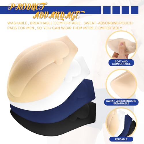 8 Pcs Men Bulge Enhancing Underwear Cup Swimwear Briefs Pad Enlarge Men Cup Sponge Pad for Swimming Trunks Thongs4