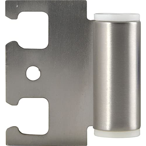 SIMONSWERK N.Z. 0 011107 0 04000 Türband-Rahmenteil V7800 WF für Ganzglastürbänder, Höhe: 38,5 mm, Band ø 15 mm für Holztüren, Edelstahl, Silber