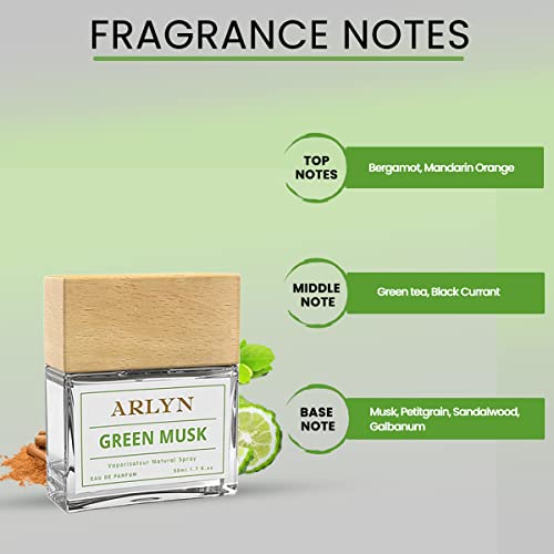 Green Musk By Arlyn - Men's Eau De Parfum (Edp) Cologne - Long-Lasting Fragrance For Men - 1.7Oz, Earthy Scent, Musk Notes, Fresh And Green Undertones #TOP1