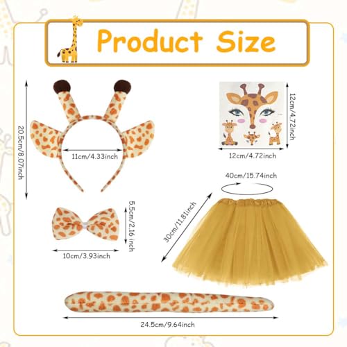 ACWOO Giraffe Costume for Kids 5 PCS Animal Costume Set including Accessories - Image 2