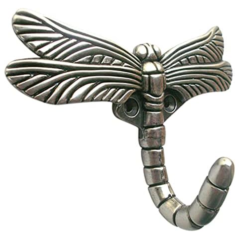 Antique Dragonfly Hook, Rustic Dragonfly Coat Hat Hook, Zinc Alloy Hanging Organizer for Kitchen Bathroom Cover