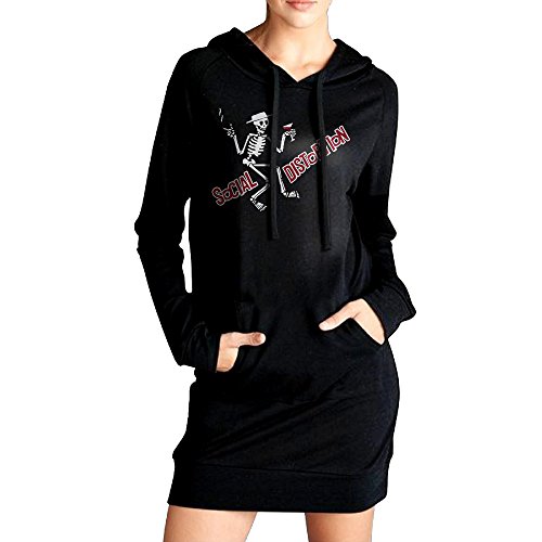 Love Kylie Jenner Women s Social Distortion Sweatshirt Dress Hoodie Black