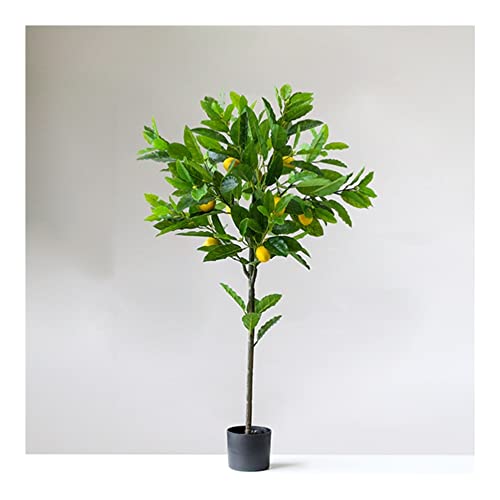 ZQNYDX Plantas artificiales grandes plantas falsas decoración del suelo del árbol de limón, plantas verdes falsas altas para decoración de interiores, hogar, oficina o exterior, natural (color: 43.3