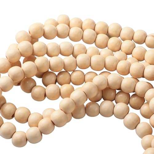 Yuxung 2 Pcs 18 ft Boho Christmas Tree Wood Bead