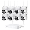 [Auto-Track Camera] XMARTO 2K Auto-Track PTZ Wireless Security Camera System Outdoor, 10CH 4K UHD Network Video Recorder DVR/NVR with 8X Rotate WiFi Security Cameras